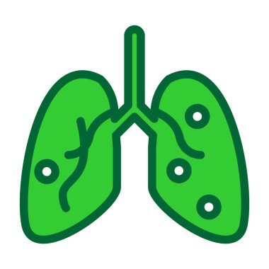 akciğer simgesi vektör illüstrasyonu
