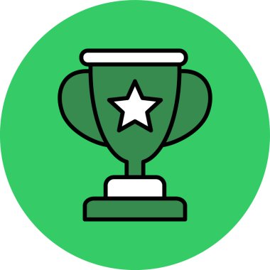 kupa ikonu vektör illüstrasyonu