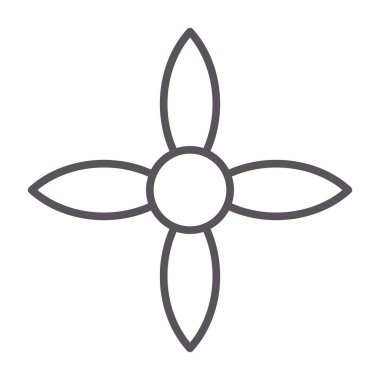 Çiçek ikonu. çizgi tasarımı. vektör illüstrasyonu.