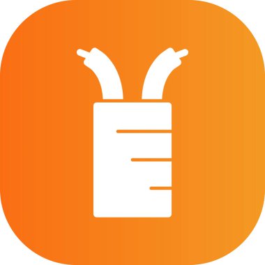 Kabartma vektör simgesi olan güzel bir çanta