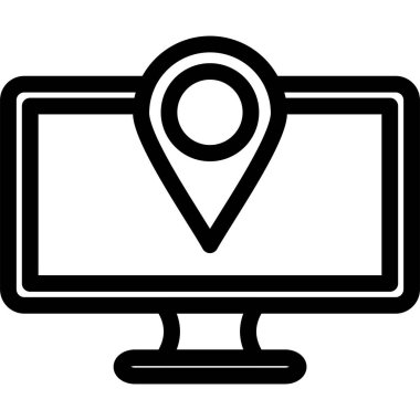 konum. Web simgesi basit illüstrasyon