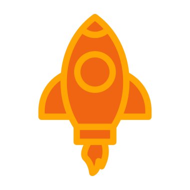 roket fırlatması beyaz arkaplanda izole edildi