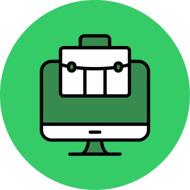 evrak çantası ikonu vektör illüstrasyonu