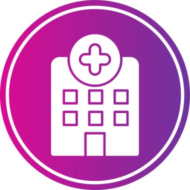 Hastane simgesinin vektör illüstrasyonu