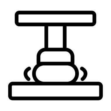 Çekiç vektörü ince çizgi simgesi