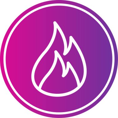 Bir ateş simgesinin vektör illüstrasyonu