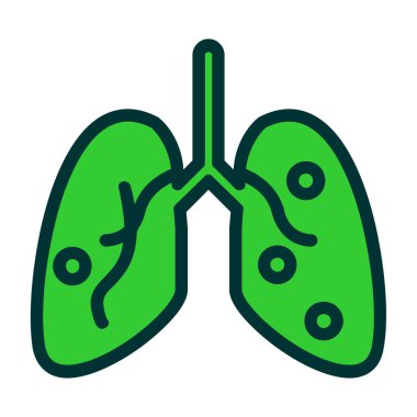 akciğer simgesi vektör illüstrasyonu