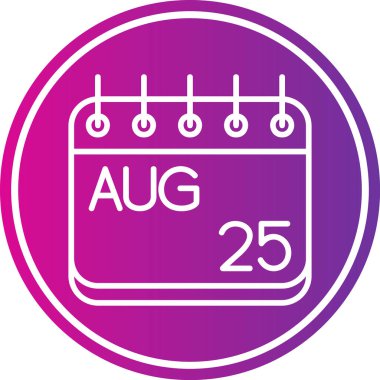 Takvim simgesinin vektör illüstrasyonu