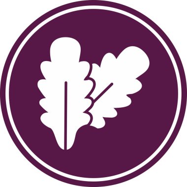 Meşe yaprağı ikonu vektör çizimi