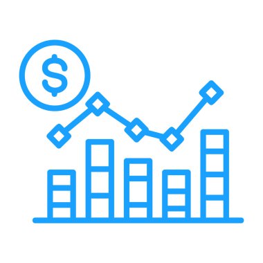 Dolar simgesine sahip bir iş simgesinin vektör illüstrasyonu