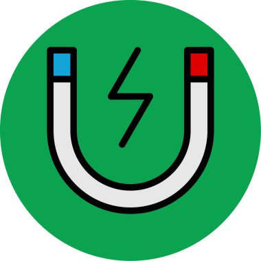 Magnet web simgesi basit vektör illüstrasyonu
