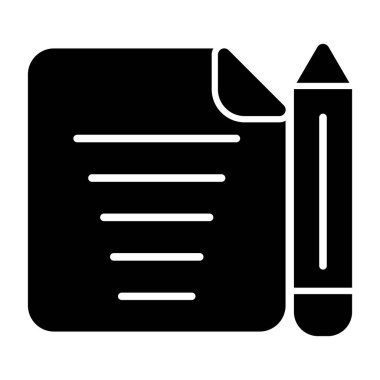 kalem simgesi ile not yazmak, basit vektör