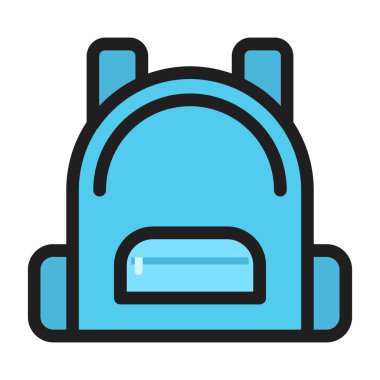 Çanta simgesinin vektör illüstrasyonu