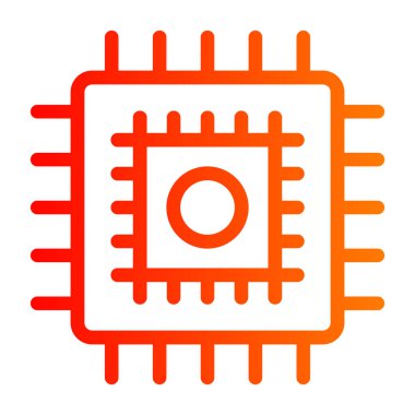 İşlemci. Web simgesi basit tasarım