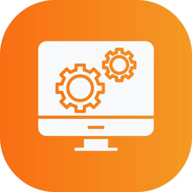 compupc. Web simgesi basit illüstrasyon