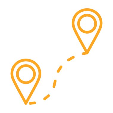 harita simgesinin vektör illüstrasyonu