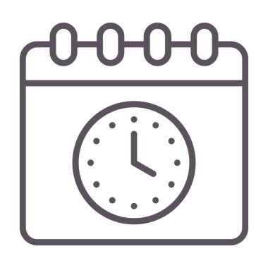 Alarm saati simgesi, vektör illüstrasyonu