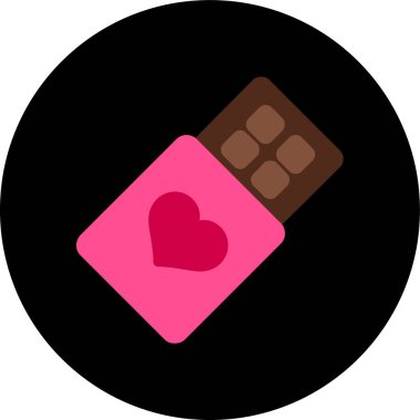 Çubuklu çikolata kalp. Basit tasarım