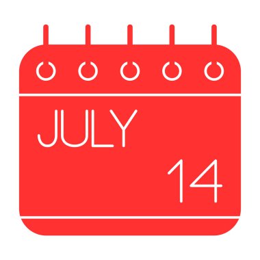 13 Haziran metni ile izole edilmiş kırmızı takvim simgesi