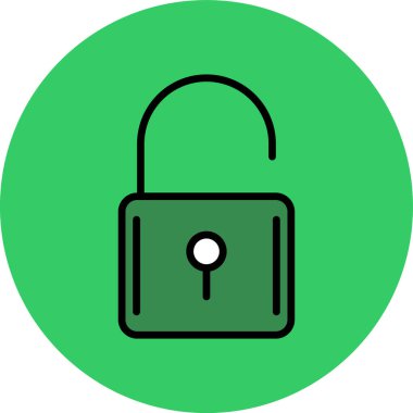 Kilit. Web simgesi basit illüstrasyon