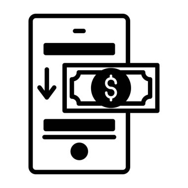 Çevrimiçi ödeme çizgisi simgesi, konsept illüstrasyon, taslak sembol, vektör işareti, doğrusal sembol.