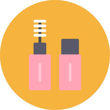 Güzellik kozmetik makyaj simgesi düz stil