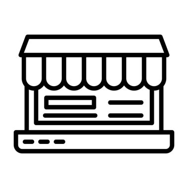 online shop line icon, concept sign, outline vector illustration, linear symbol.