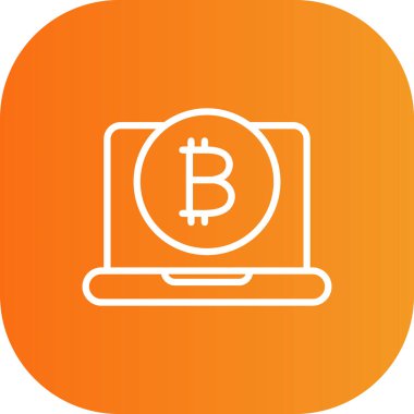 Bitcoin simgesi vektör illüstrasyonu