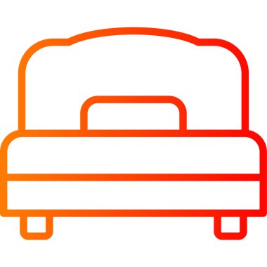 Bir kanepe simgesinin vektör illüstrasyonu