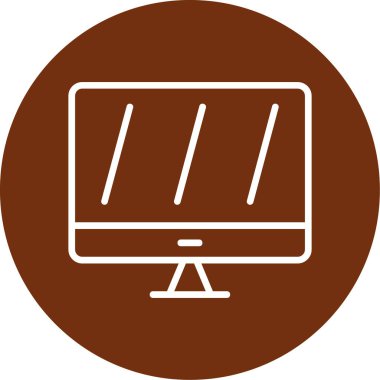 Bir dizüstü bilgisayar simgesinin vektör illüstrasyonu