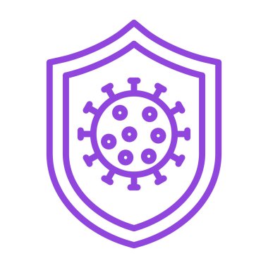 Corona virüs ikonu. İnce çizgi çizimi. vektör 10.