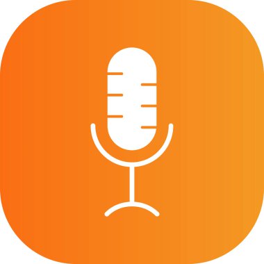 Modern mikrofon simgesinin vektör çizimi