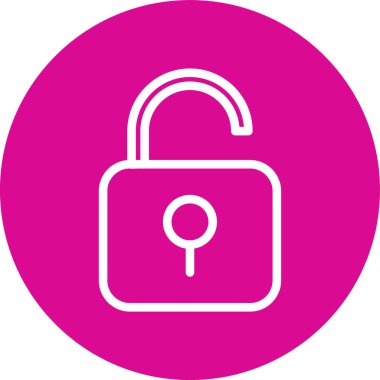 Kilit simgesinin vektör illüstrasyonu