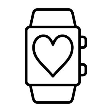 Kolayca düzenleyebilen ve düzenleyebilen akıllı kalp vektörü simgesi