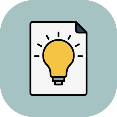 Yaratıcı fikir vektörü çizimine sahip ampul