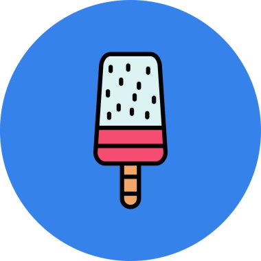 Dondurma. Web simgesi basit illüstrasyon