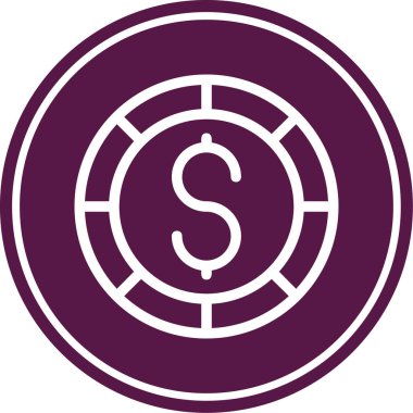 Para simgesinin vektör illüstrasyonu