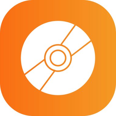 Güzel Cd Glyph Vektör Simgesi