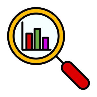 Grafik simgesi olan büyüteç