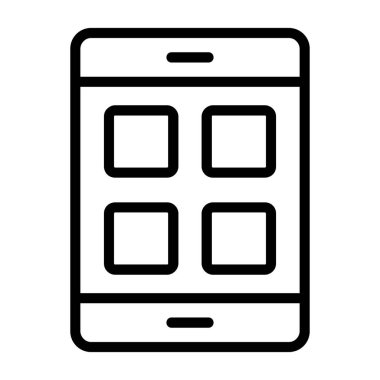 Smartphone Simgesi, vektör illüstrasyonu