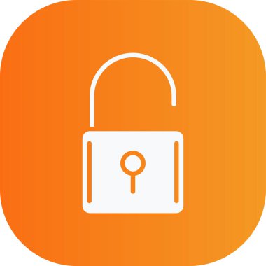 Vektör kilidi simgesi, illüstrasyon, güvenlik kavramı