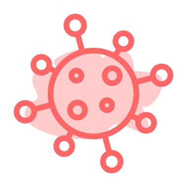 Corona virüsü covid 19 salgın ikonu, satır biçimi