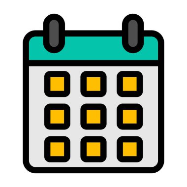 Takvim. Web simgesi basit illüstrasyon