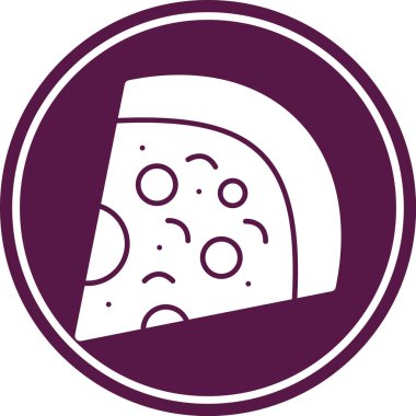 Pizza simgesinin vektör illüstrasyonu