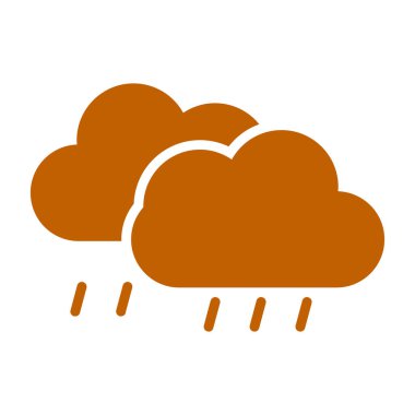 Bulut yağmuru simgesi izole