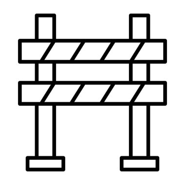 bariyer çizgi simgesi, konsept illüstrasyon, dış hat sembolü, vektör işareti, doğrusal sembol.