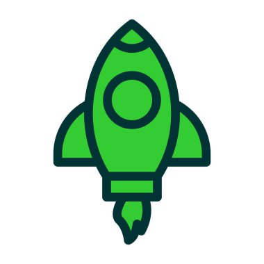 roket ikonu vektör illüstrasyonu