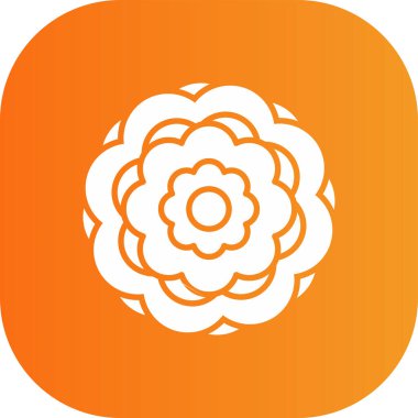 Bir çiçek simgesinin vektör illüstrasyonu