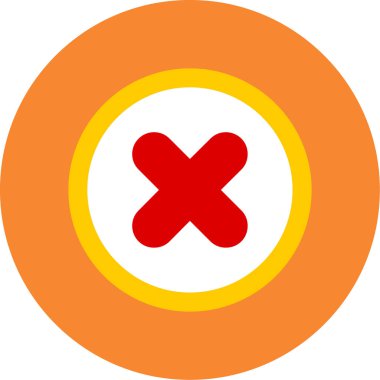 Beyaz arkaplanda izole edilmiş modayı gösteren çapraz işaret simgesi