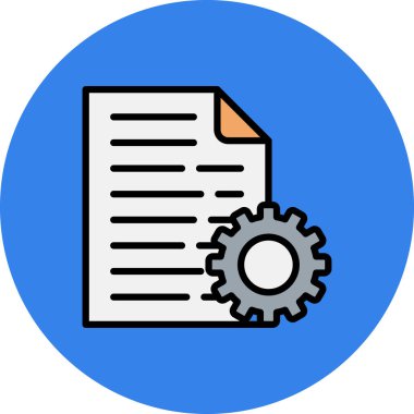 Belge. Web simgesi basit illüstrasyon